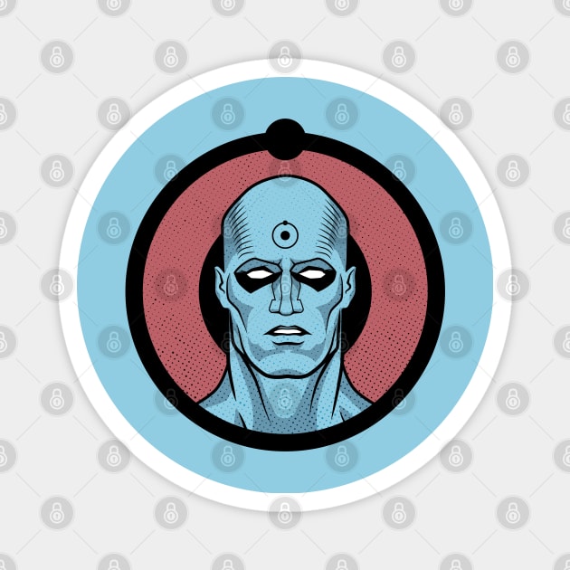 dr manhattan symbole Magnet by Playground